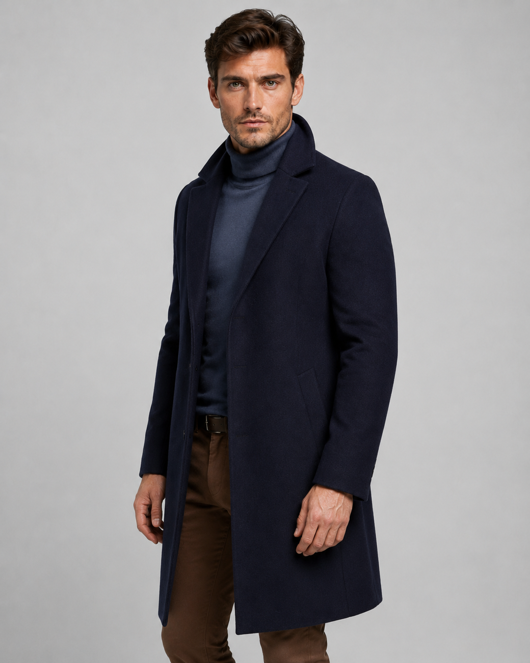 Abrigo Largo Monopetado Sartorial Hombre