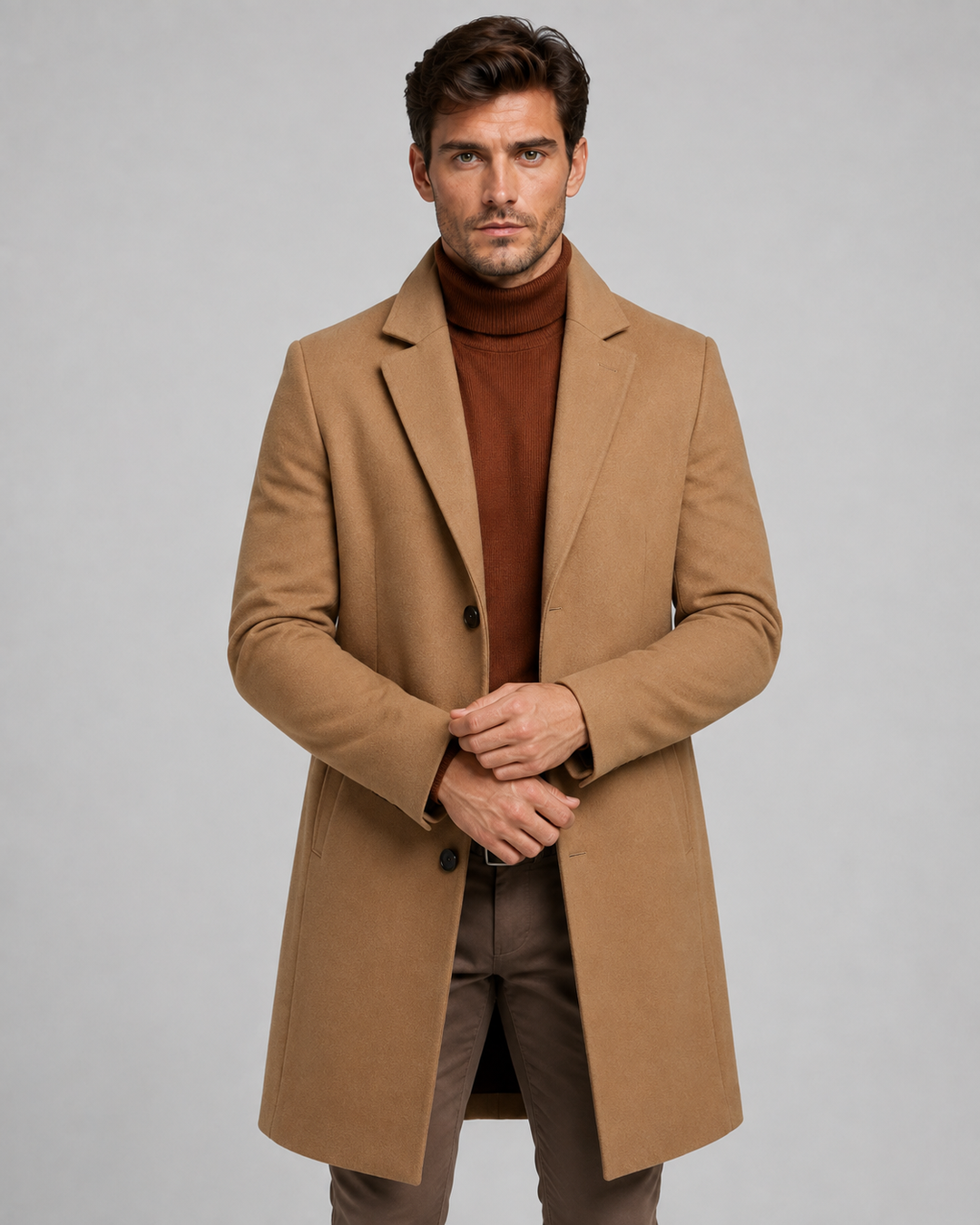 Abrigo Largo Monopetado Sartorial Hombre