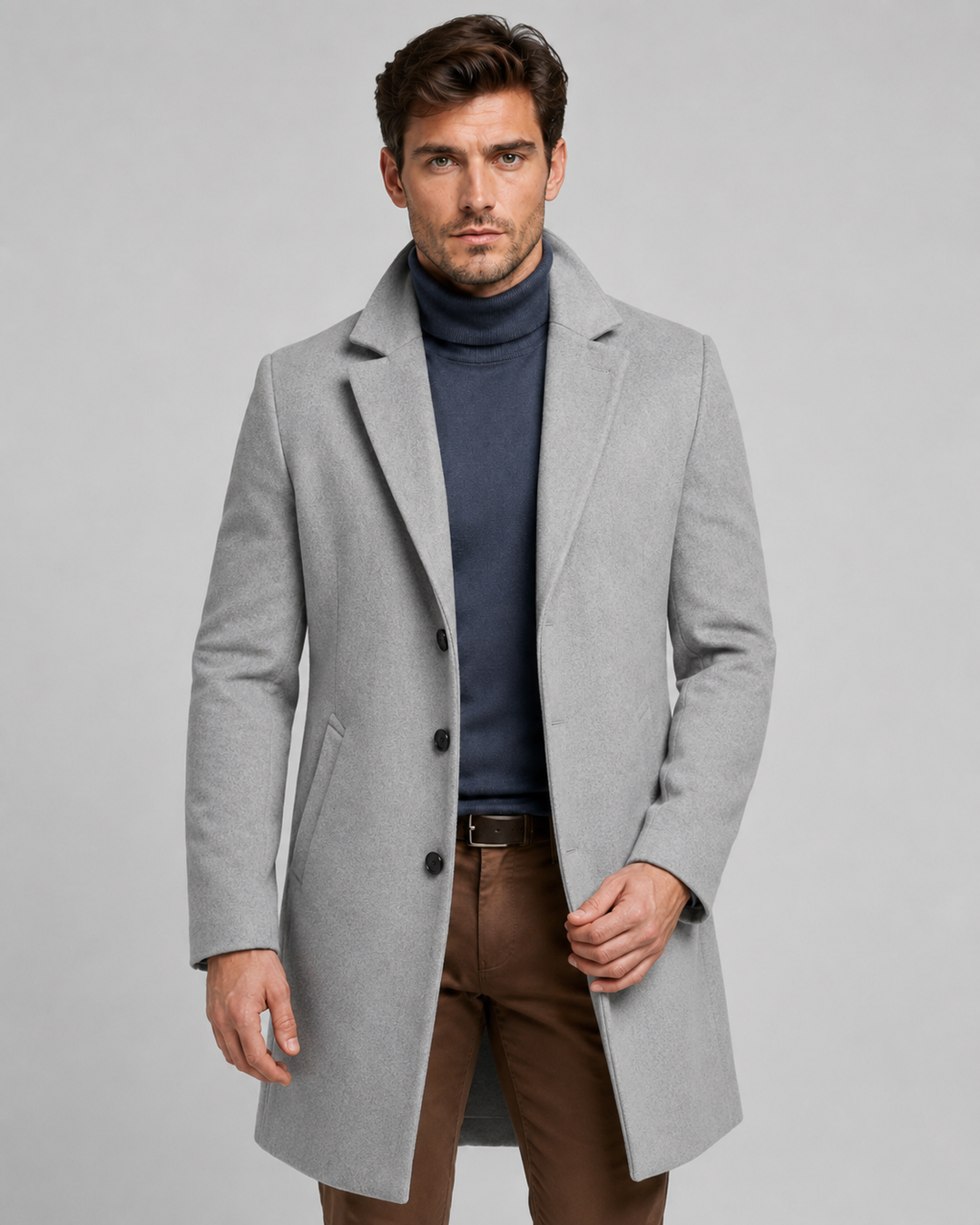 Abrigo Largo Monopetado Sartorial Hombre