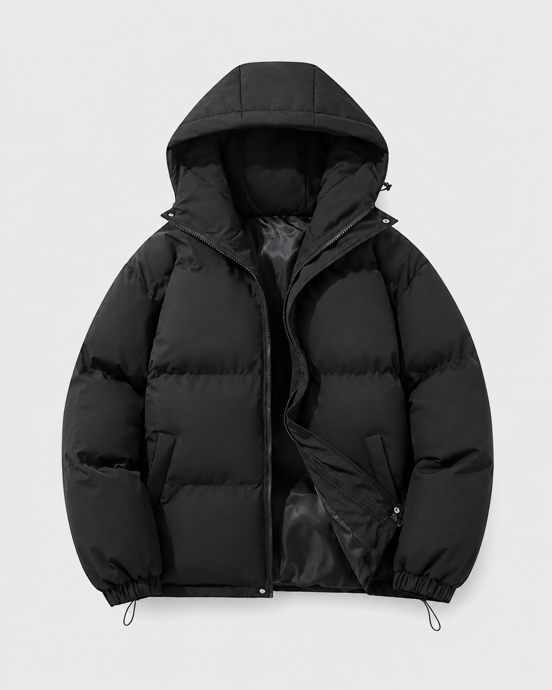 Chaqueta acolchada oversize con capucha