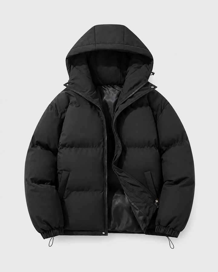 Chaqueta acolchada oversize con capucha