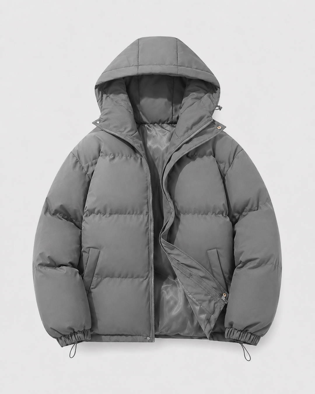 Chaqueta acolchada oversize con capucha