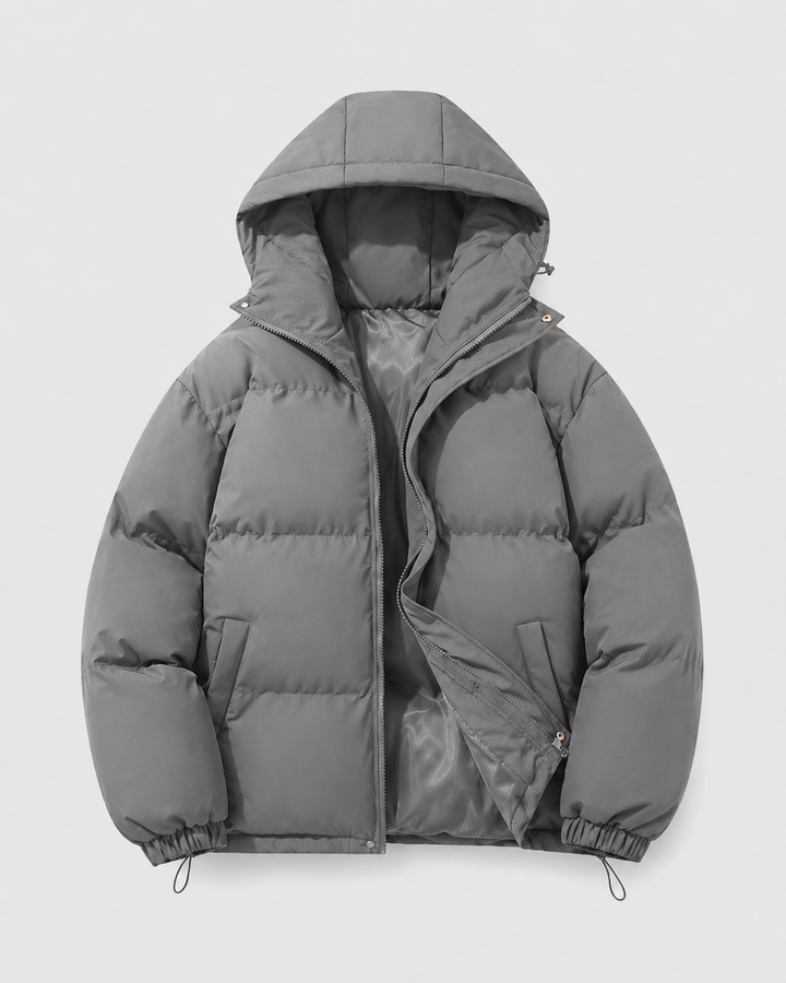 Chaqueta acolchada oversize con capucha
