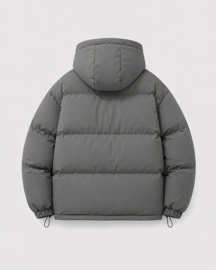 Chaqueta acolchada oversize con capucha