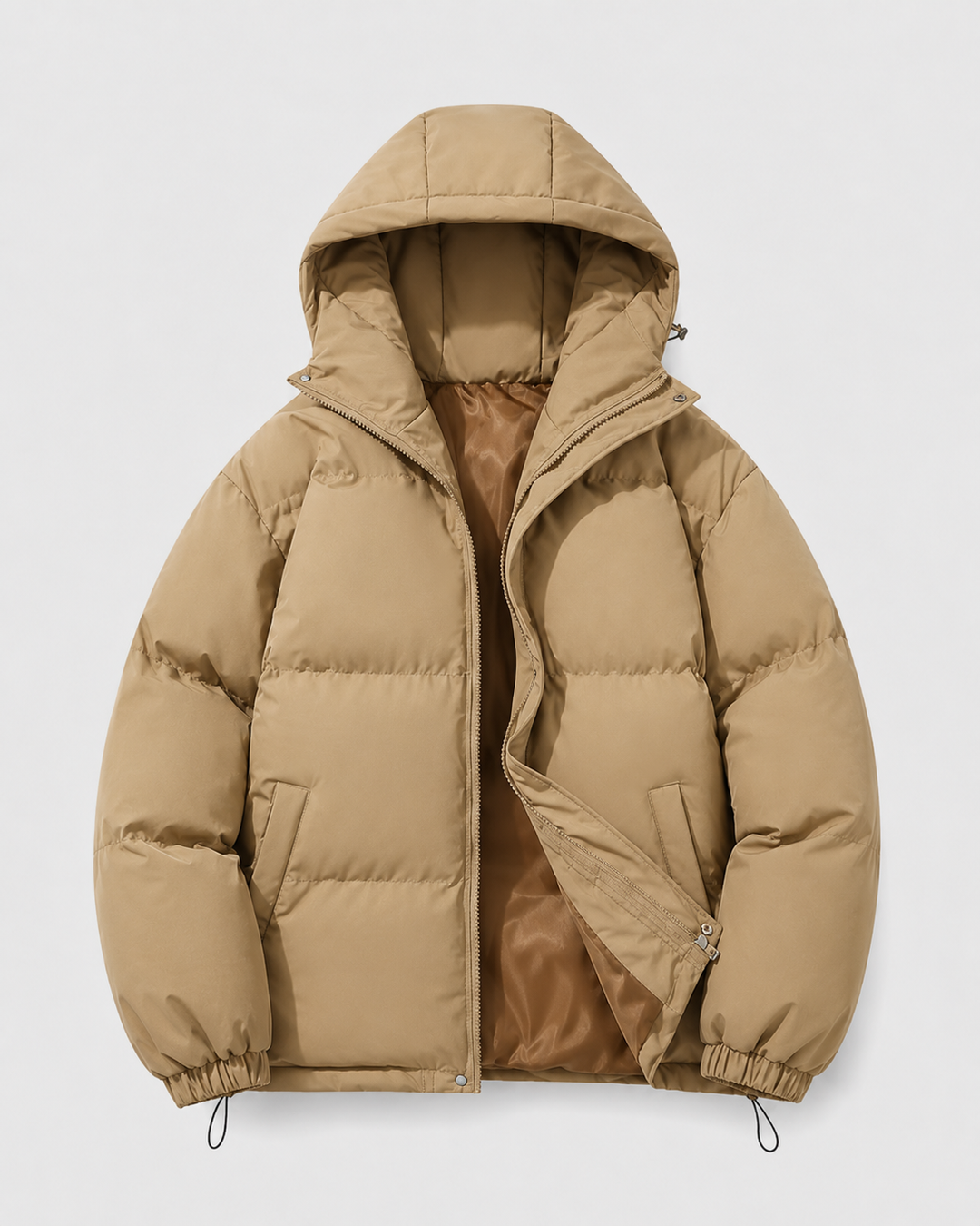 Chaqueta acolchada oversize con capucha