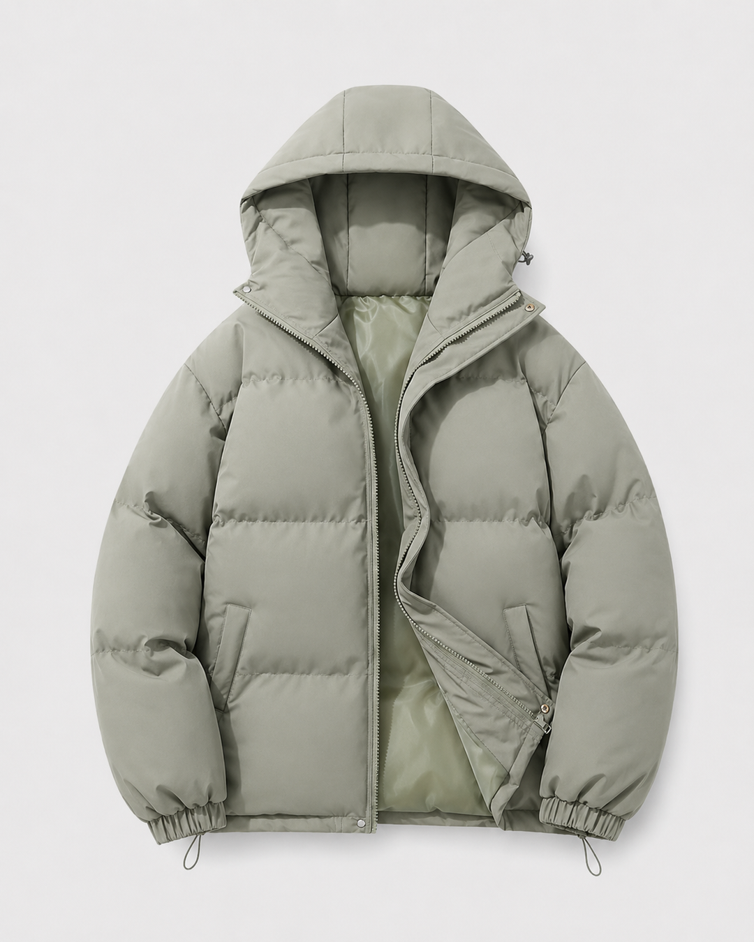 Chaqueta acolchada oversize con capucha