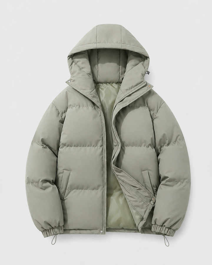 Chaqueta acolchada oversize con capucha