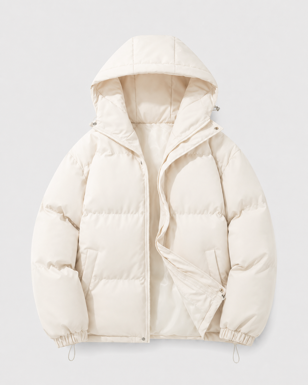 Chaqueta acolchada oversize con capucha