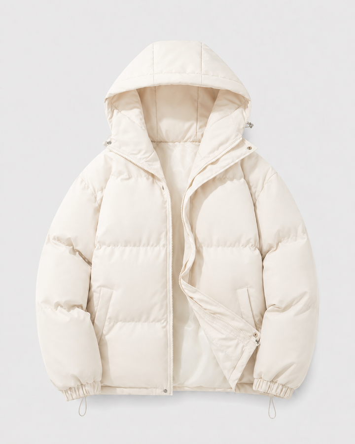 Chaqueta acolchada oversize con capucha