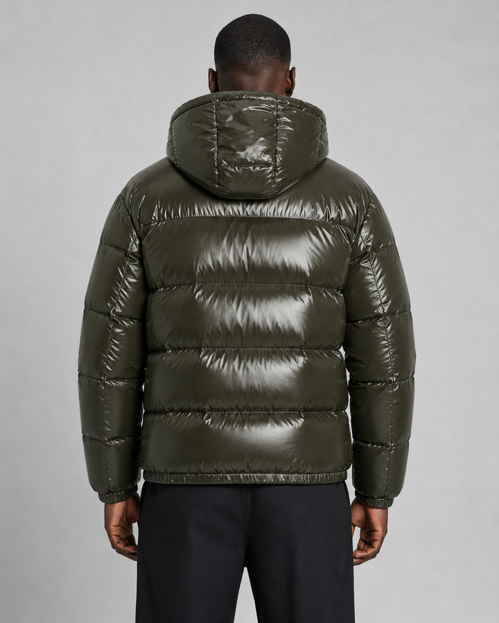 Chaqueta acolchada brillante de hombre