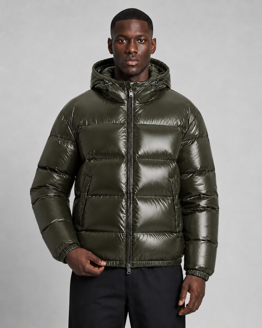 Chaqueta acolchada brillante de hombre
