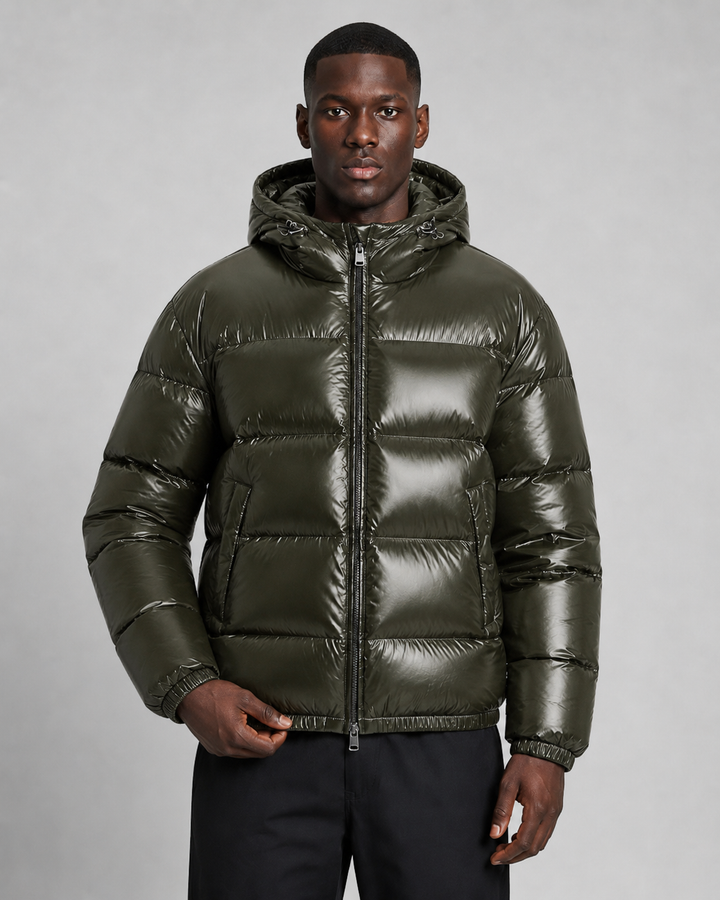 Chaqueta acolchada brillante de hombre