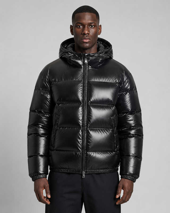 Chaqueta acolchada brillante de hombre
