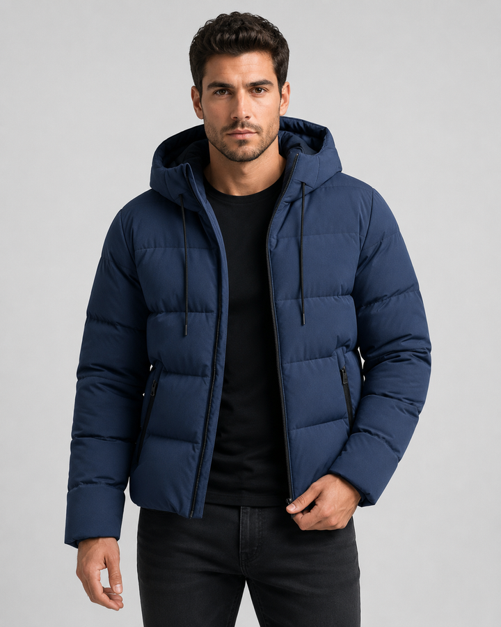 Chaqueta acolchada con capucha hombre
