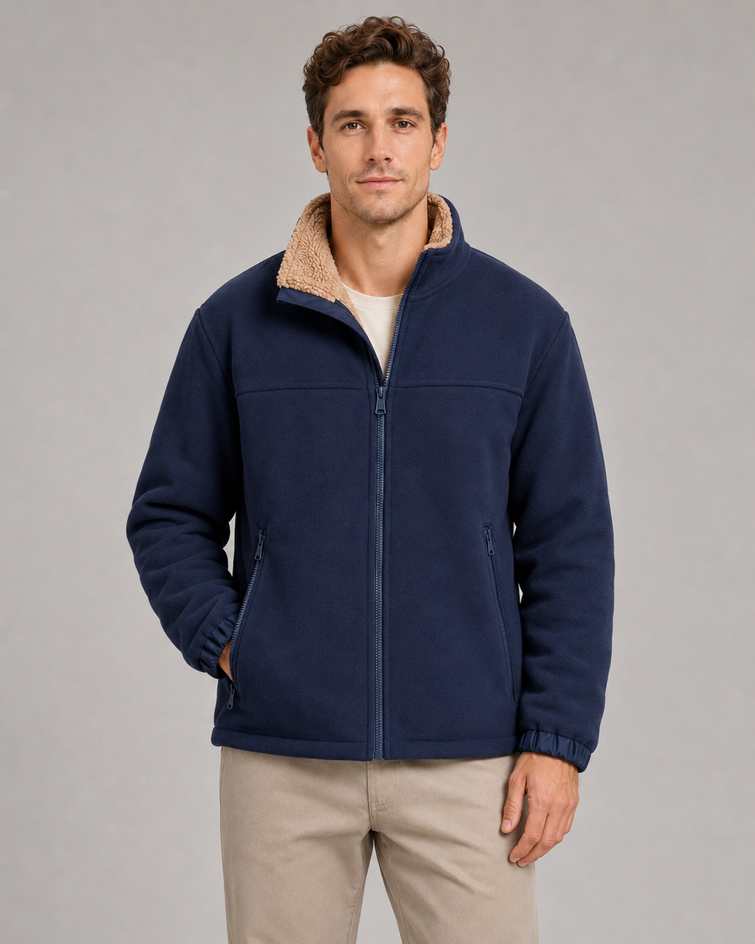 Chaqueta de forro polar sherpa