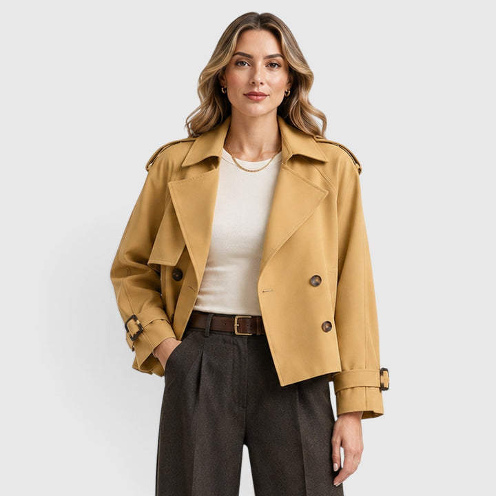 Trench ligero cruzado para mujer