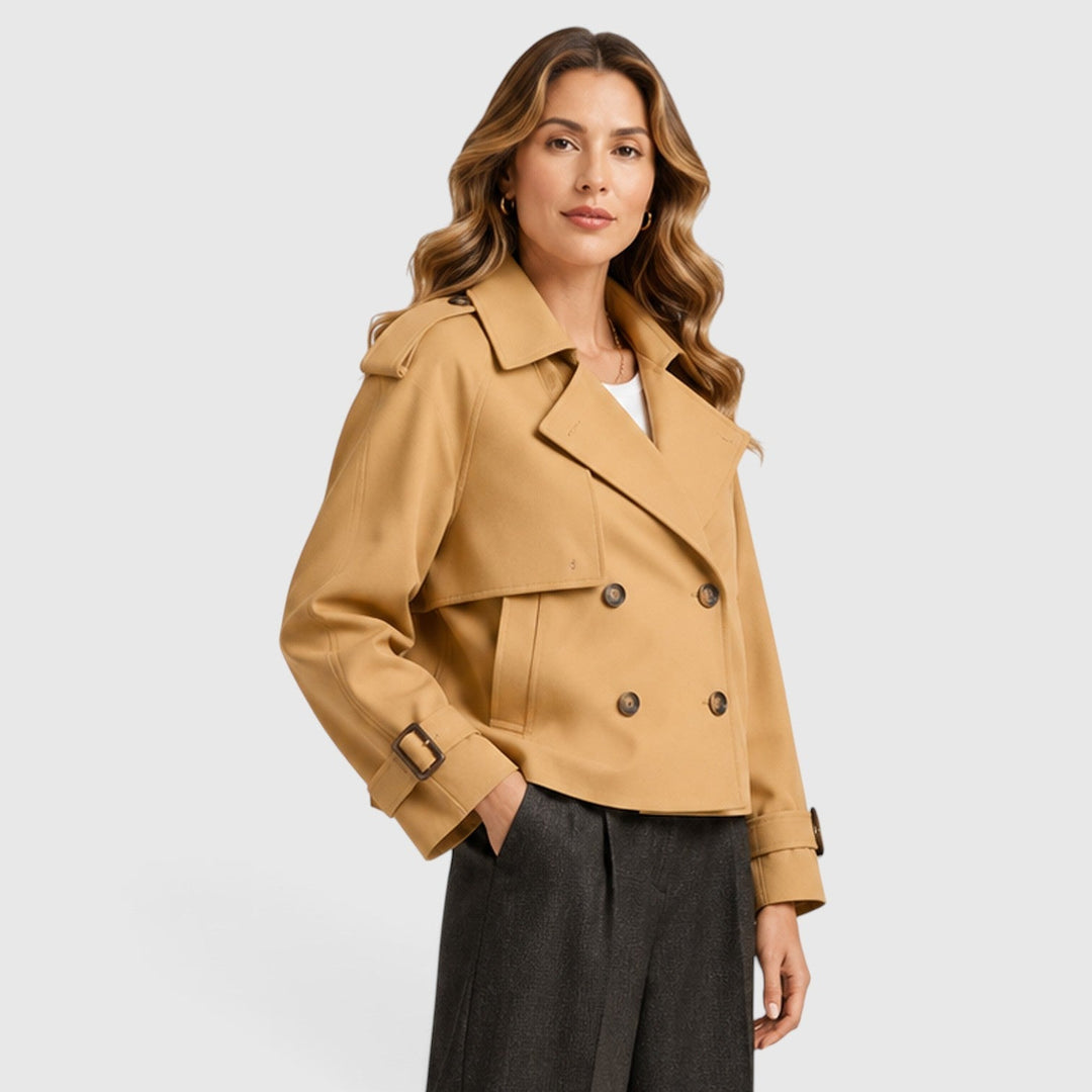 Trench ligero cruzado para mujer