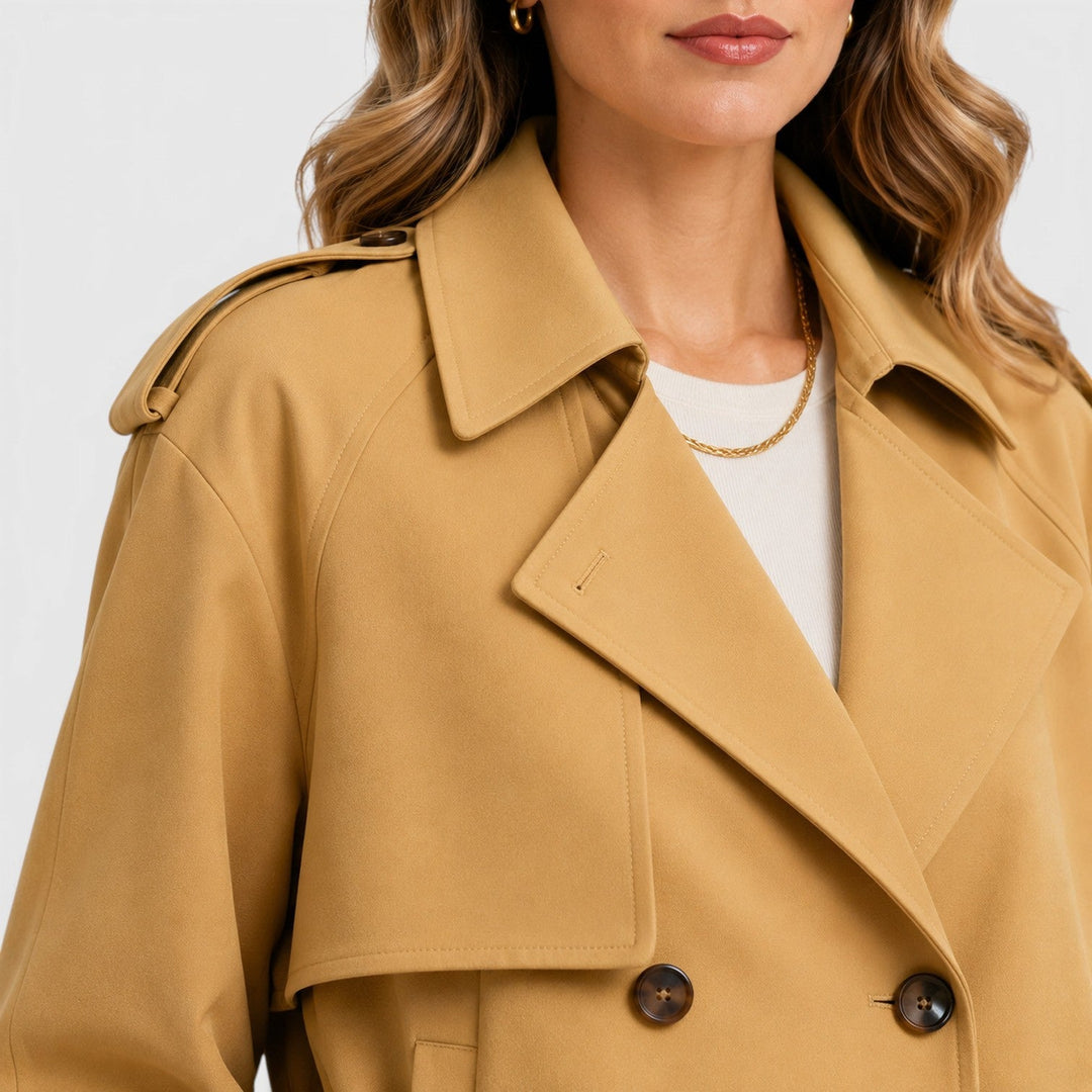 Trench ligero cruzado para mujer