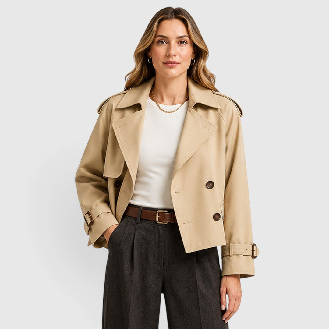 Trench ligero cruzado para mujer