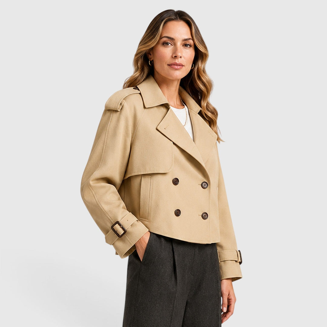 Trench ligero cruzado para mujer