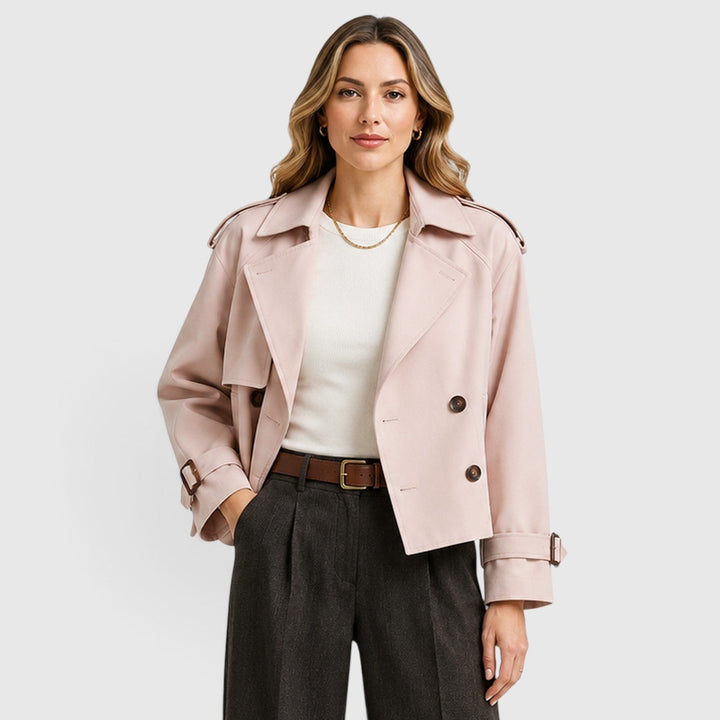 Trench ligero cruzado para mujer