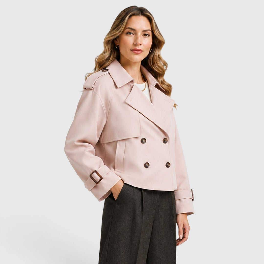 Trench ligero cruzado para mujer
