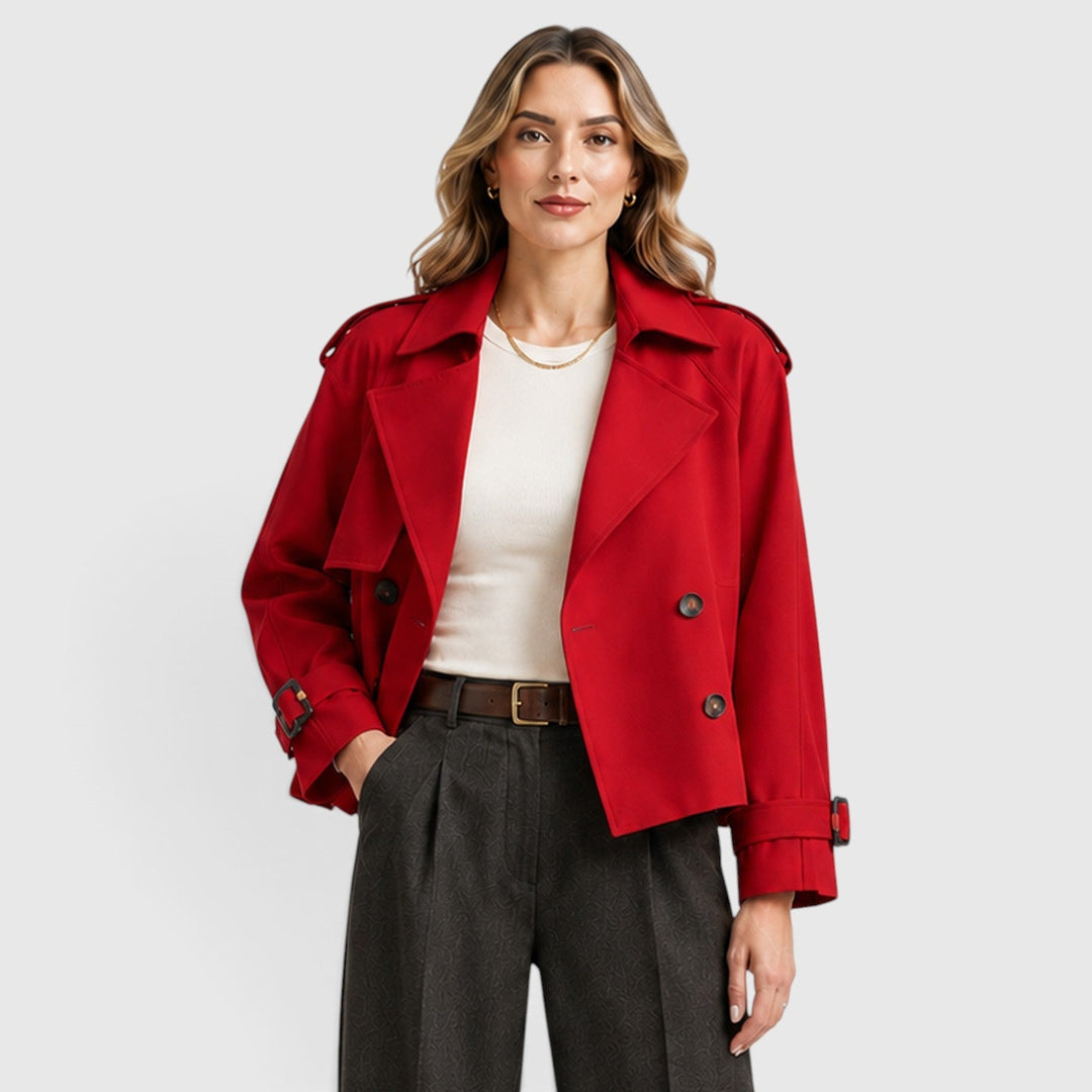 Trench ligero cruzado para mujer