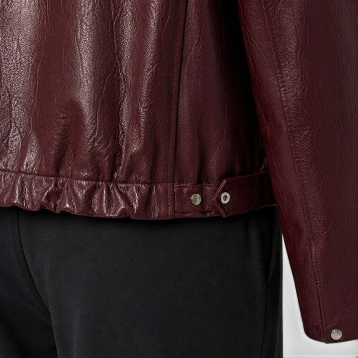 Chaqueta Efecto Piel con Cremallera