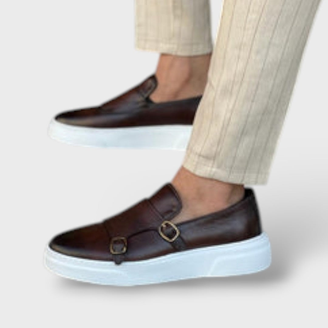 Mocasines Piel Hebilla Hombre