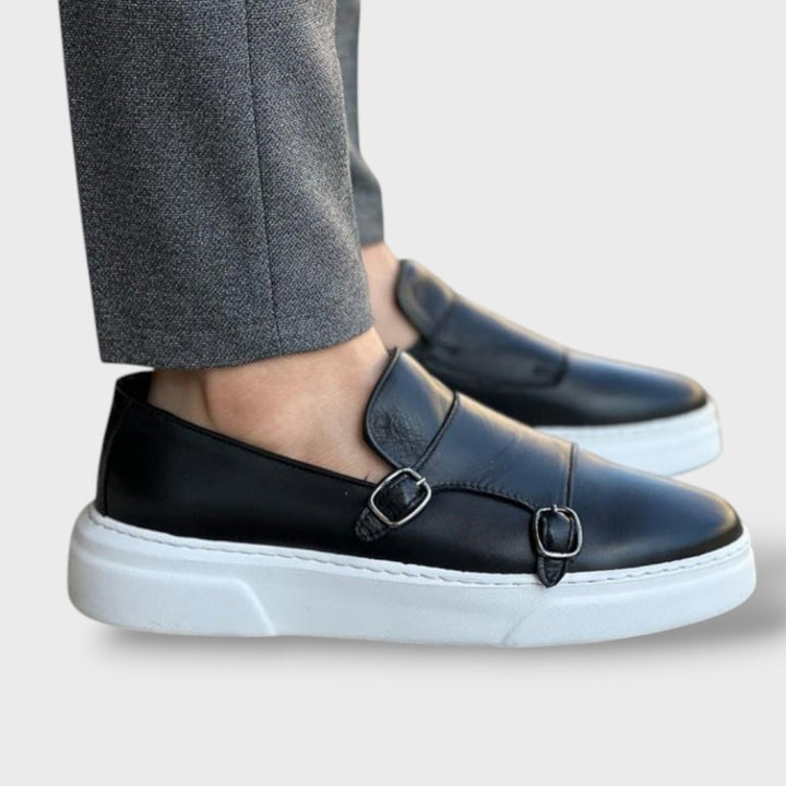 Mocasines Piel Hebilla Hombre