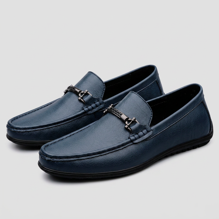 Mocasines Piel Minimalista - AzulMarino - Par