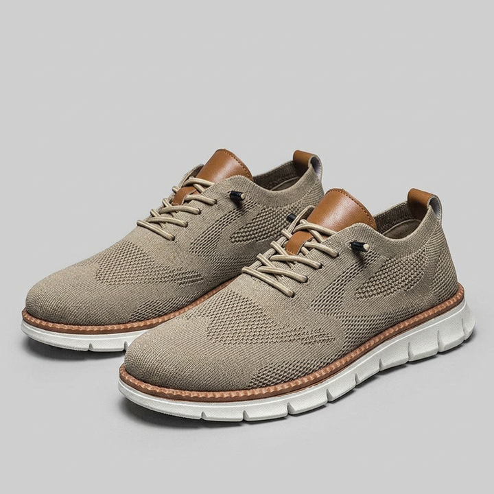 Zapatillas Ligeras Piel Genuina - Beige - Par