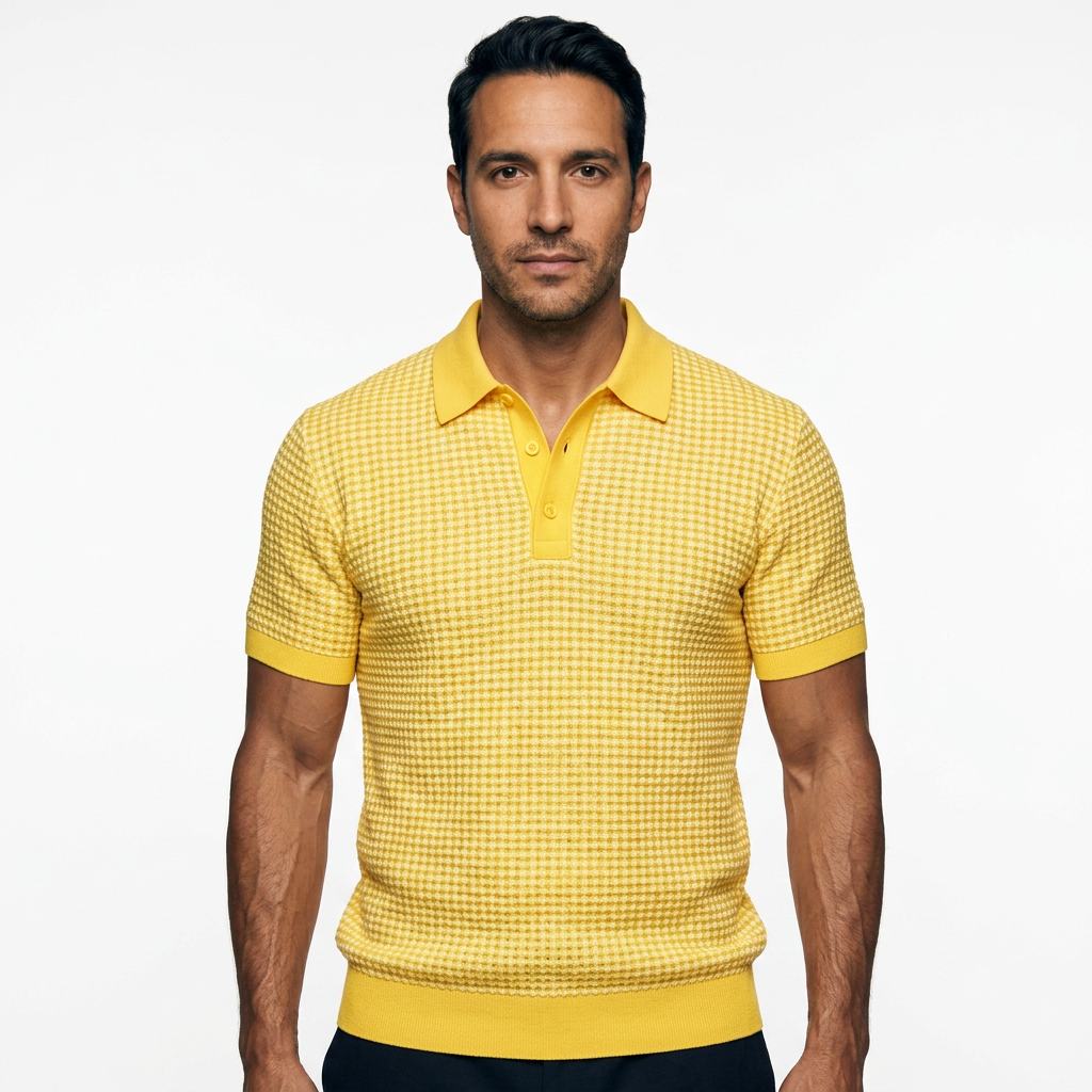 Camisa Waffle - Amarillo - Frente
