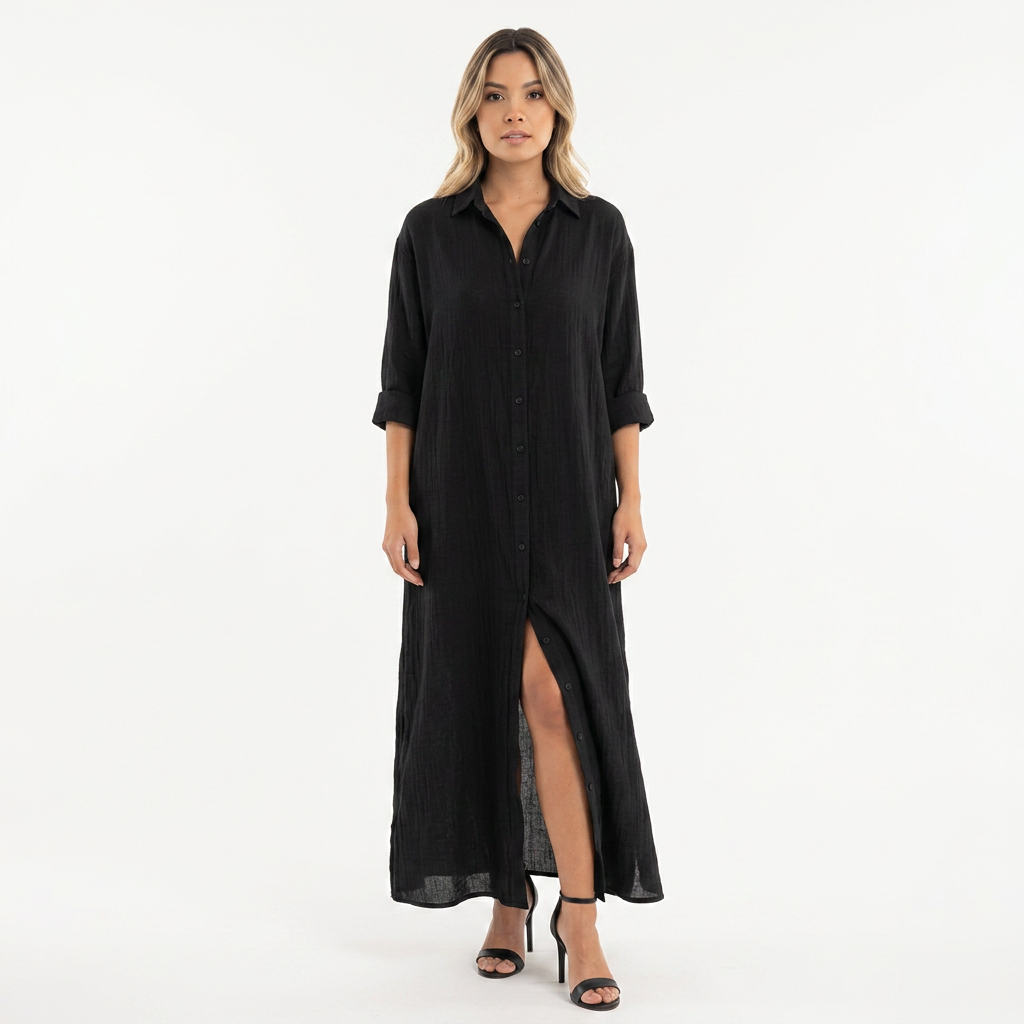 Vestido Silueta - Negro - Frente
