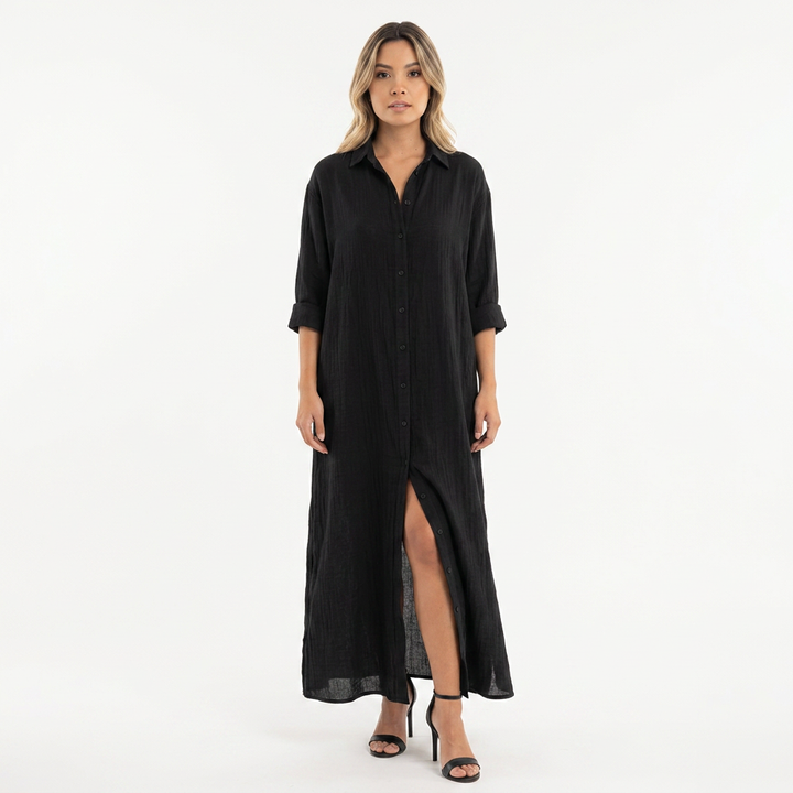 Vestido Silueta - Negro - Frente