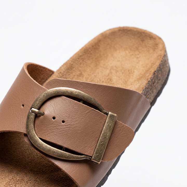 Zapatillas Hebilla - Caqui - Pormenor