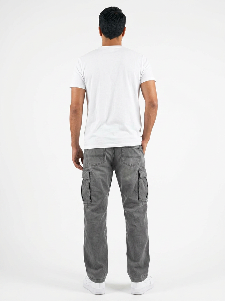Pantalon Cargo - Negro - PartedeTras