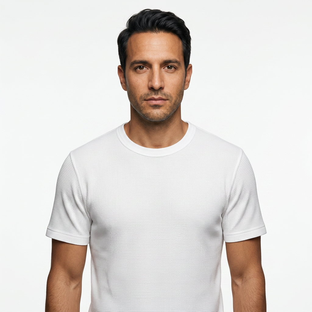 Camiseta Waffle - Blanco - Frente