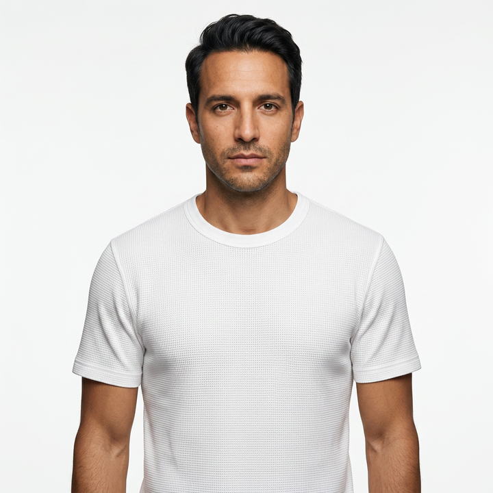 Camiseta Waffle - Blanco - Frente