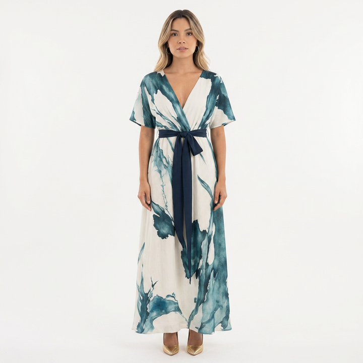 Vestido Acuarela - Verde - Frente