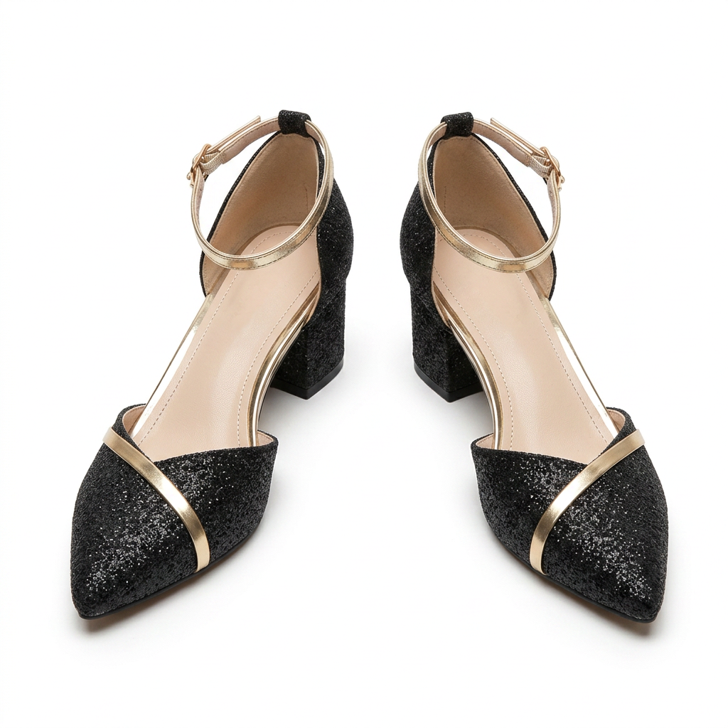 Zapatos Tacon - Negro - Par