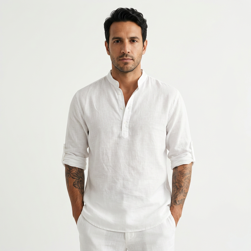 Camisa Lino - Blanco - Frente