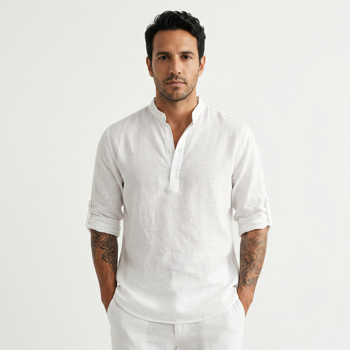 Camisa Lino - Blanco - Frente