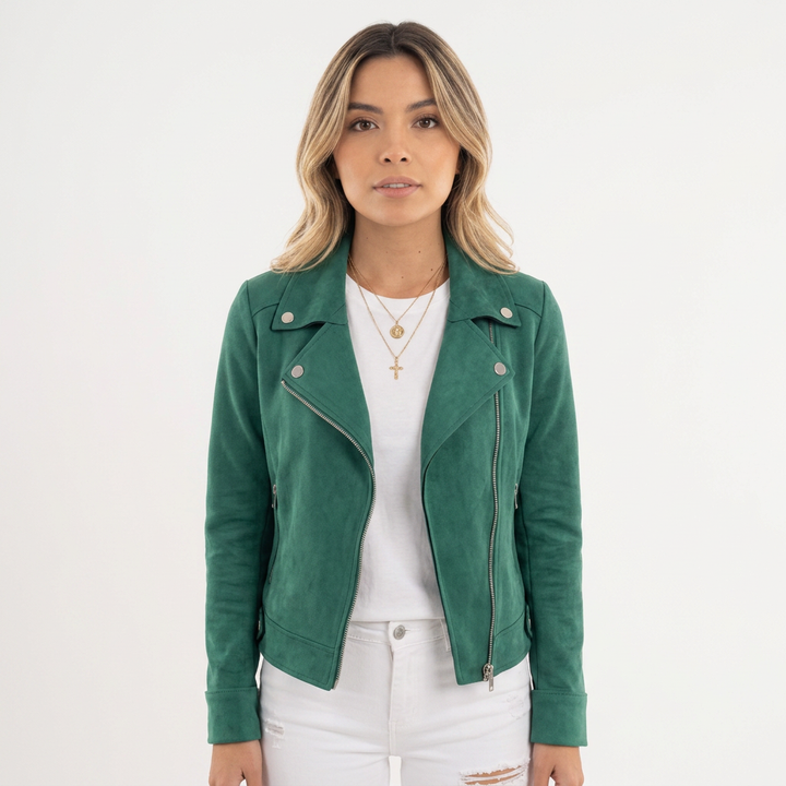Chaqueta Moto Convertible - Verde - Frente