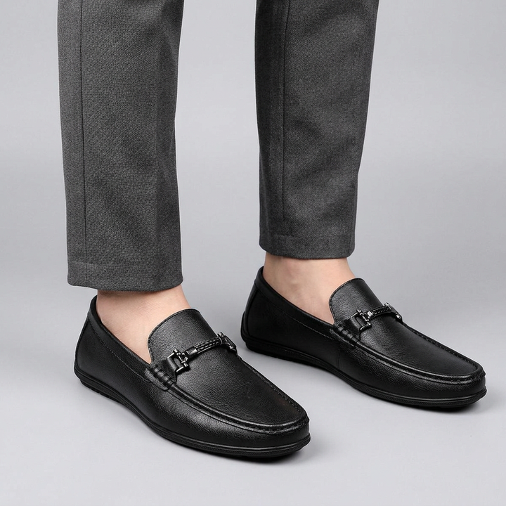 Mocasines Piel Minimalista - Negro - Calcado