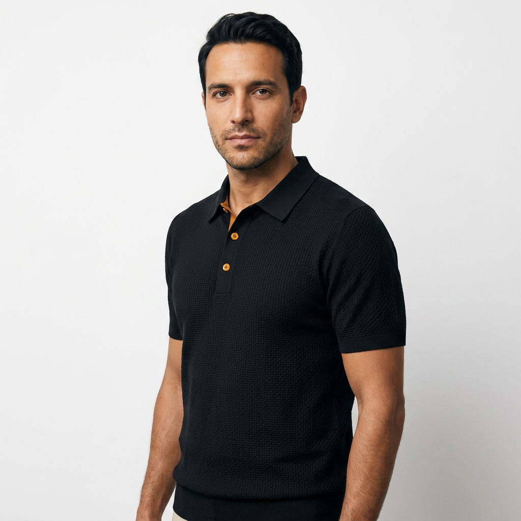 Polo Transpirable - Negro - Lado