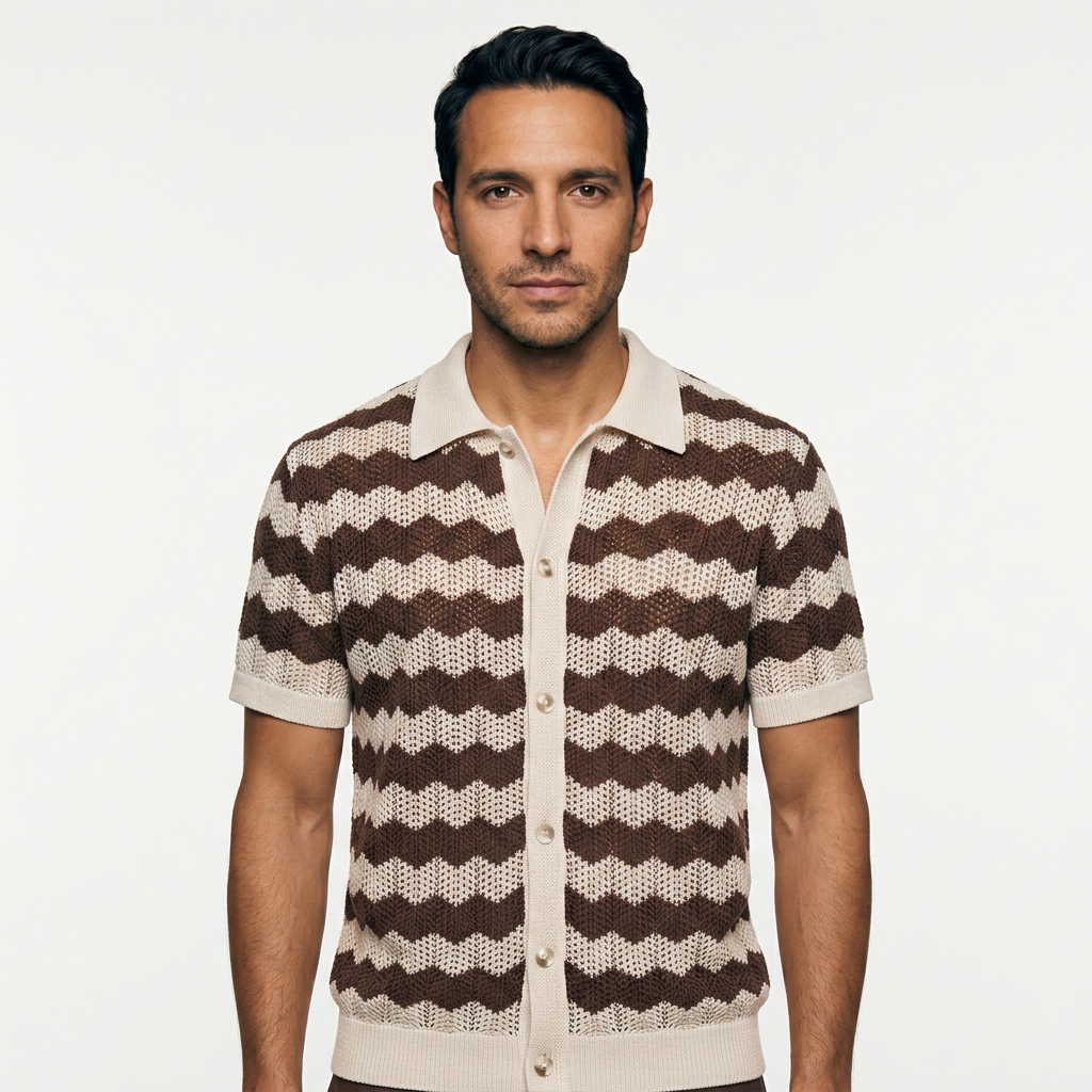 Camisa Crochet - Marron - Frente