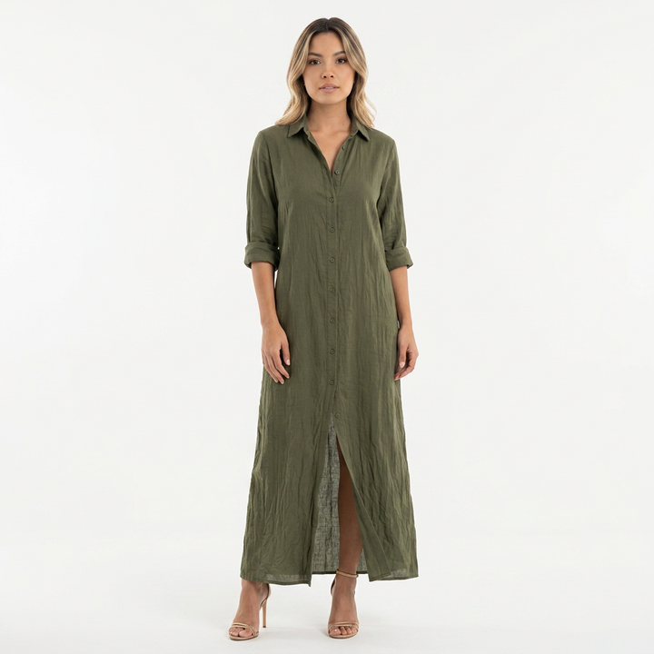 Vestido Silueta - Verde - Frente
