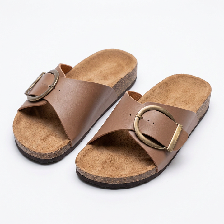 Zapatillas Hebilla - Caqui - Par