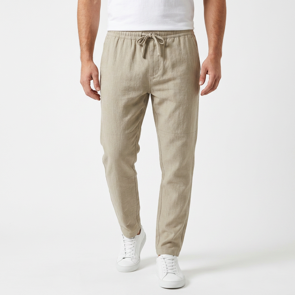 Pantalon Lino - Caqui - ApenasCalcas